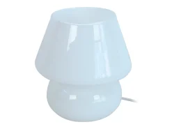 Abajur TOSEL KATIA LT2 vidro cogumelo rosa D14 x H24 cm