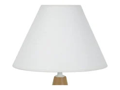Abajur TOSEL LOT tecido coluna branco D30 x H50 cm