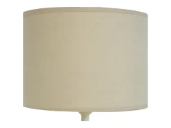 Abajur TOSEL LUSA tecido geométrico taupe D18 x H29 cm