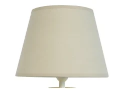 Abajur TOSEL LUSA tecido geométrico vermelho D18 x H29 cm