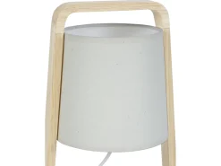 Abajur TOSEL MALMO tecido tripé preto D30 x H55 cm
