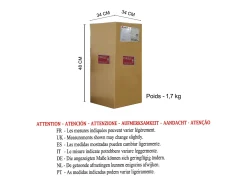 Abajur TOSEL MIKELLI tecido coluna tambor D22 x H49 cm