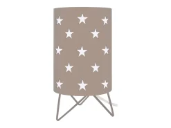 Abajur TOSEL OLIVIA tecido geométrico AMARELO D18 x H29 cm