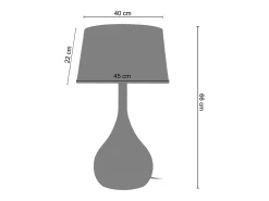 Abajur TOSEL OLYMPIA metal geométrico castanho D25 x H28,5 cm