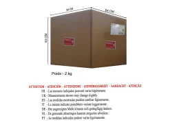 Abajur TOSEL OLYMPIA metal geométrico castanho D25 x H28,5 cm