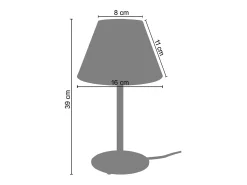 Abajur TOSEL PETIT TROMPETA tecido queimado preto D25 x H30 cm