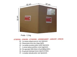 Abajur TOSEL PETIT TROMPETA tecido queimado cinza D25 x H30 cm