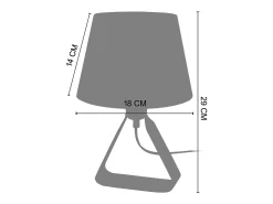 Abajur TOSEL SAINT GIMMER tecido certo cinza D30 x H47 cm