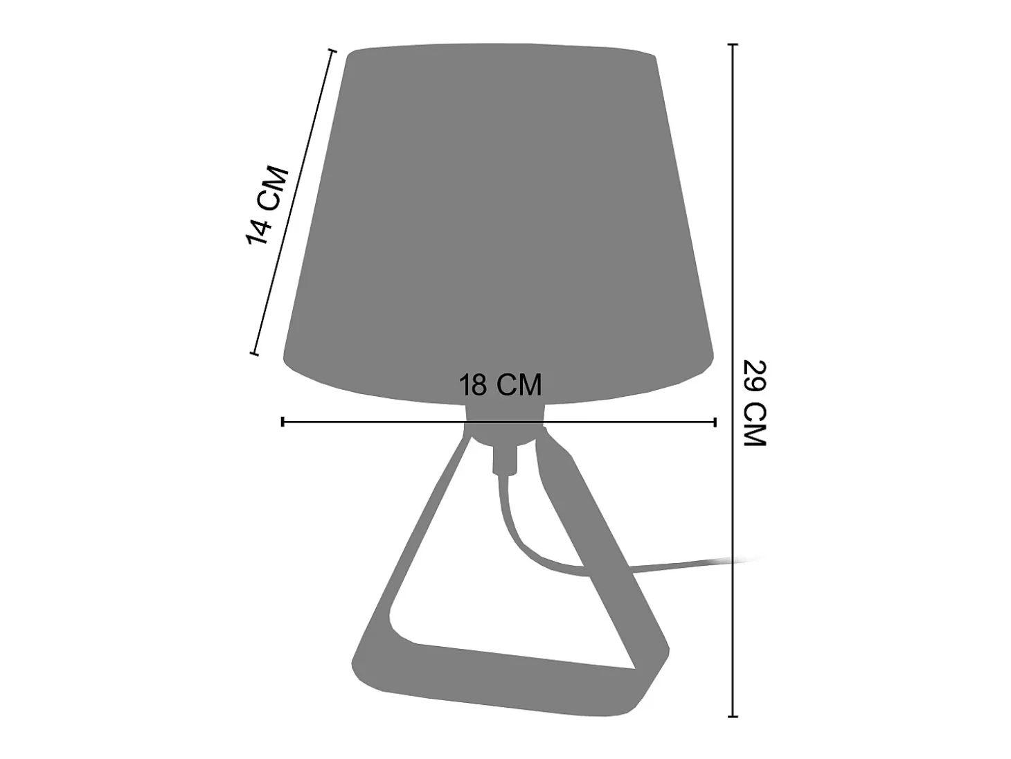 Abajur TOSEL SAINT GIMMER tecido certo verruga D30 x H47 cm