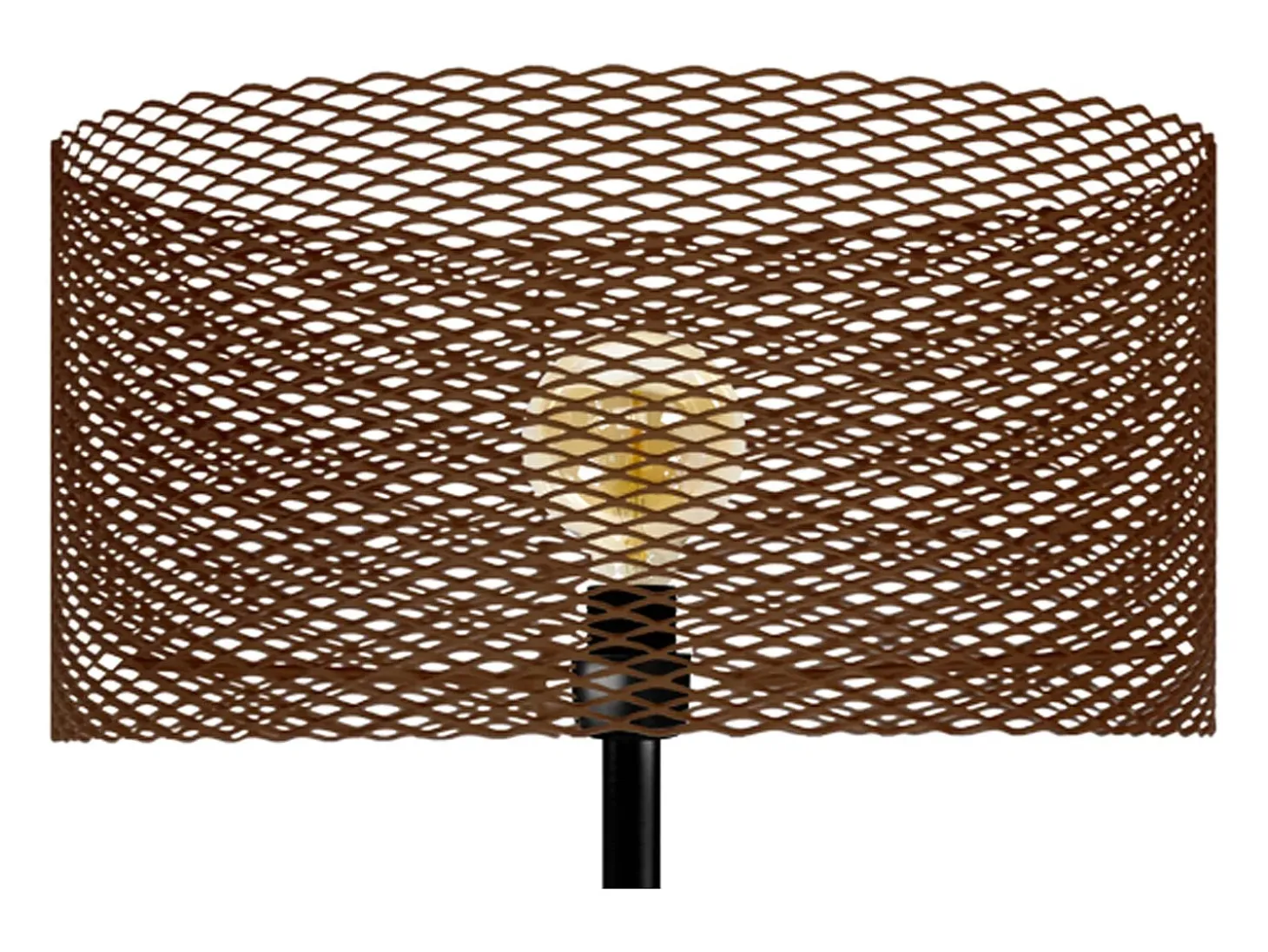 Abajur TOSEL TAMBOUR 45 tecido tambor Preto fosco D45 x H30 cm