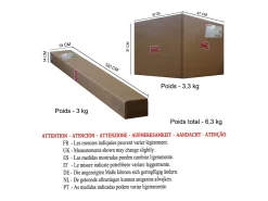 Abajur TOSEL TAMBOUR 45 tecido tambor Preto fosco D45 x H30 cm