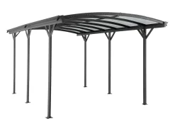 Abrigo carro individual autoportante alumínio, 1 viatura, 15,15 m², cinza antracite BARESA