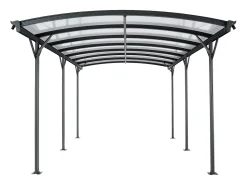 Abrigo carro individual autoportante alumínio, 1 viatura, 15,15 m², cinza antracite BARESA