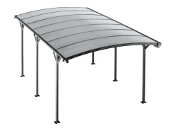Abrigo carro individual autoportante alumínio, 1 viatura, 15,15 m², cinza antracite BARESA