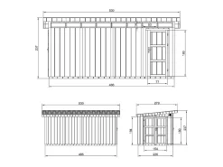 Abrigo com painéis LP® SmartSide® - 11.5m² / 530x279xH237 cm - M905C-TUNDRA GREY