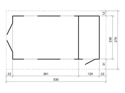 Abrigo com painéis LP® SmartSide® - 11.5m² / 530x279xH237 cm - M905C-HARVEST HONEY