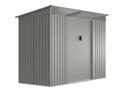 Abrigo de jardim em aço galvanizado cinza 3,23 m² FOLCO