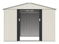 Abrigo de jardim em metal "Nebraska" - 5,29 m² - Bege/Cinza antracite