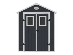 Abrigo de jardim em resina "Texas" - 5,23 m² - kit de ancoragem incluído - Antracite