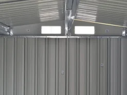 Abrigo de jardim LERY com 10,5 m² em aço galvanizado cinza