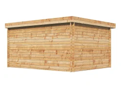 Abrigo de jardim madeira tratada em autoclave telhado plano 13 m² esp. 28 mm CORALIO