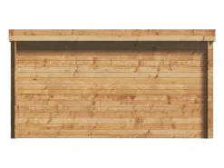 Abrigo de jardim madeira tratada em autoclave telhado plano 13 m² esp. 28 mm CORALIO