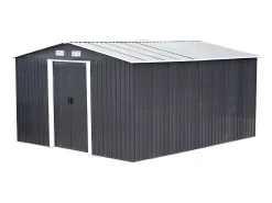 Abrigo de jardim MANSO com 12,5 m² em aço galvanizado - Cinza