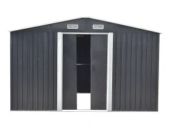 Abrigo de jardim MANSO com 12,5 m² em aço galvanizado - Cinza