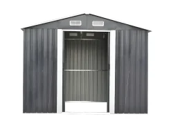 Abrigo de jardim MANSO com 6,6 m² em aço galvanizado - Cinza