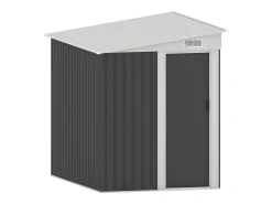 Abrigo de jardim metal adossado em aço galvanizado antracite 3,15 m² - DAXTON