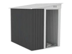 Abrigo de jardim metal adossado em aço galvanizado antracite 3,15 m² - DAXTON