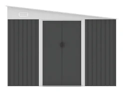 Abrigo de jardim metal adossado em aço galvanizado antracite 9,76 m² - DAXTON