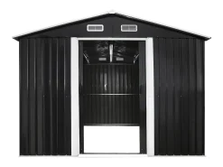 Abrigo de jardim metal aço galvanizado cinza 8 m² MANSO