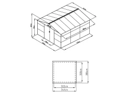 Abrigo de jardim metal aço galvanizado efeito madeira cinza 13,12 m² ADELMO