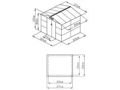 Abrigo de jardim metal aço galvanizado efeito madeira cinza 7,17 m² ADELMO