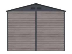Abrigo de jardim metal aço galvanizado efeito madeira cinza 7,17 m² ADELMO