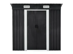 Abrigo de jardim metal aço galvanizado cinza 2,3 m² MANSO