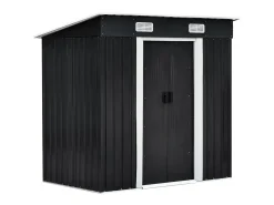 Abrigo de jardim metal aço galvanizado cinza 2,3 m² MANSO