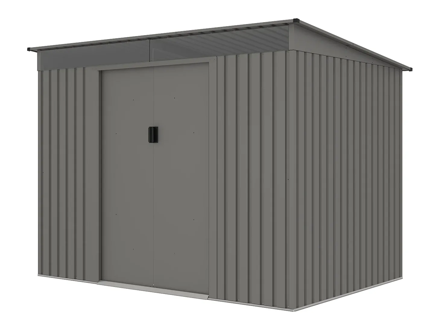 Abrigo de jardim metal aço galvanizado cinzento 4,29 m² FOLCO