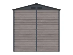 Abrigo de jardim metal aço galvanizado efeito madeira cinza 2,79 m² ADELMO