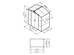 Abrigo de jardim metal aço galvanizado efeito madeira cinza 2,79 m² ADELMO