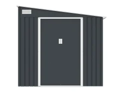 Abrigo de jardim metal de encostar à parede aço galvanizado antracite 5,49 m² DAUSTIN