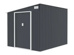 Abrigo de jardim metal de encostar à parede aço galvanizado antracite 5,49 m² DAUSTIN