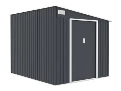 Abrigo de jardim metal de encostar à parede aço galvanizado antracite 5,49 m² DAUSTIN