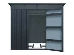 Abrigo de jardim metal em aço galvanizado cinza antracite 4,6 m² - CLAFTON