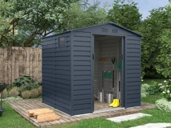 Abrigo de jardim metal em aço galvanizado antracite 4,15 m² ADELMO