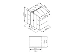 Abrigo de jardim metal em aço galvanizado antracite 4,15 m² ADELMO