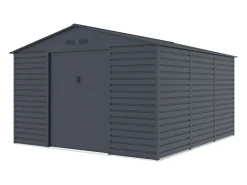 Abrigo de jardim metal em aço galvanizado antracite 13,12 m² ADELMO