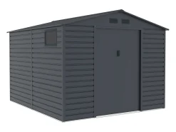 Abrigo de jardim metal em aço galvanizado antracite 8,94 m² ADELMO