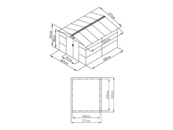 Abrigo de jardim metal em aço galvanizado antracite 8,94 m² ADELMO